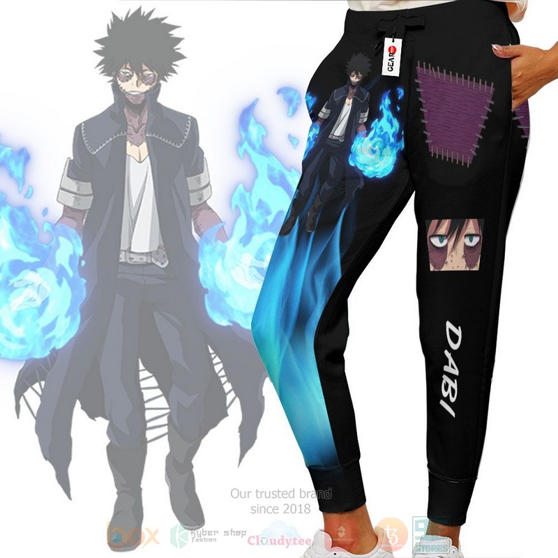 Anime Dabi My Hero Academia Blue Black Sweatpants 1