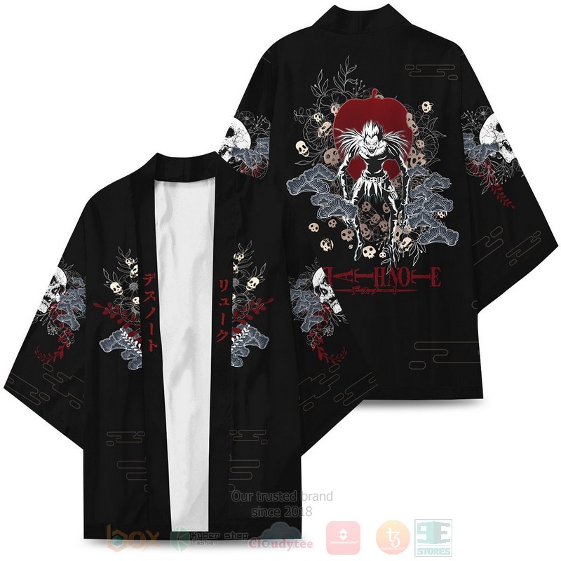 BEST Anime Death Note Shinigami Japan 3D Print Kimono word3
