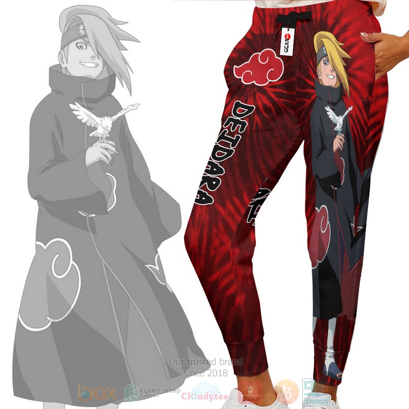 Anime Deidara Akatsuki Tie Dye Sweatpants 1