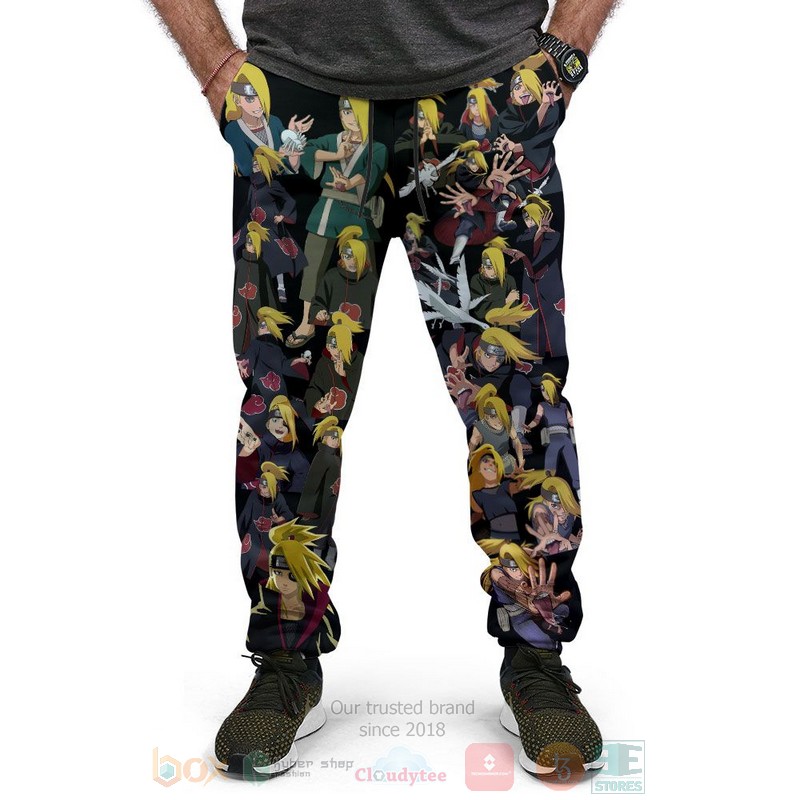 Anime Deidara Fleece Naruto Characters Sweatpants 1