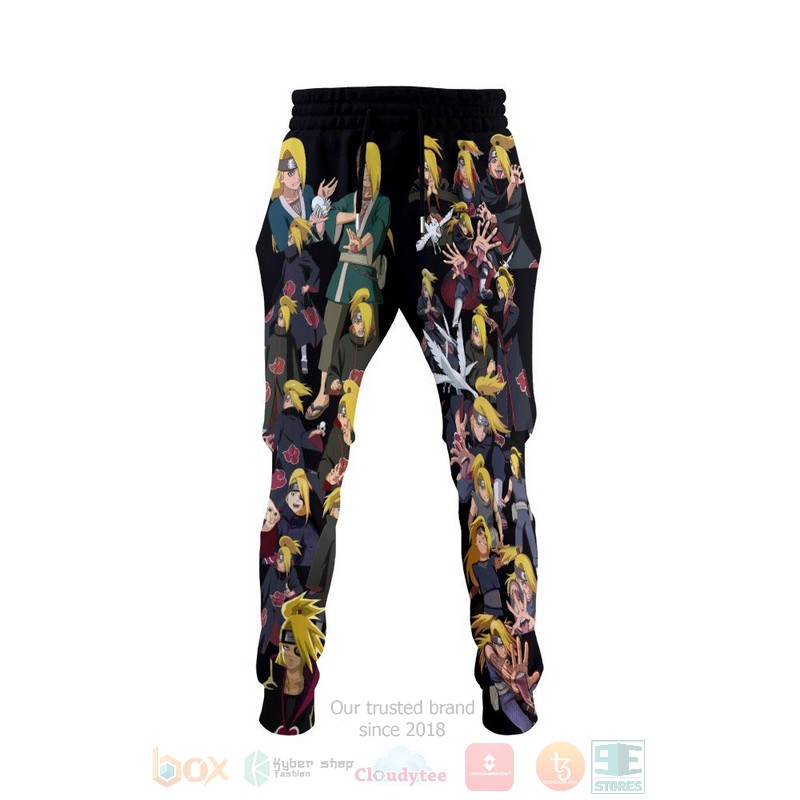 BEST Anime Deidara Fleece Naruto Characters All Over Print Long Pants 3 Anime Deidara Fleece Naruto Characters Sweatpants 1 2