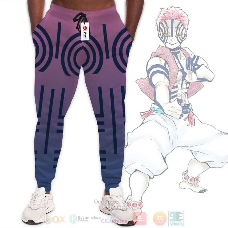 Anime Demon Slayer Akaza Uniform Kimetsu Sweatpants