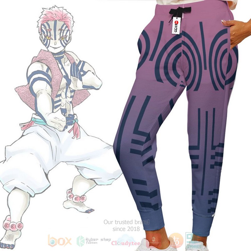 Anime Demon Slayer Akaza Uniform Kimetsu Sweatpants 1