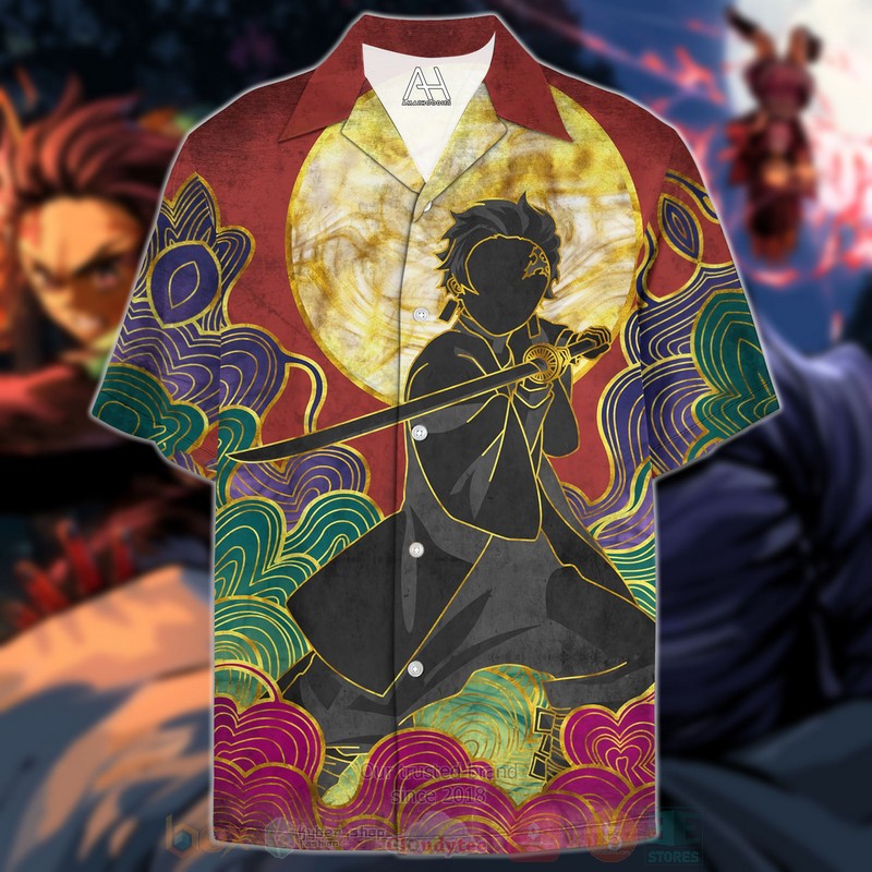 Anime Demon Slayer Tanjiro art Hawaiian Shirt