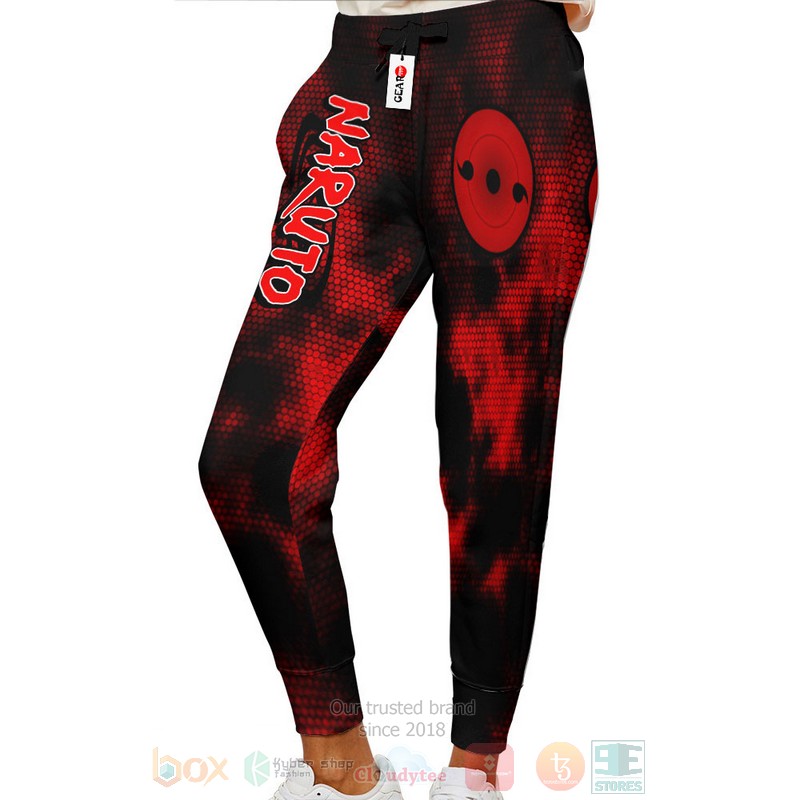 Anime Double Tomoe Sharingan Naruto Sweatpants 1