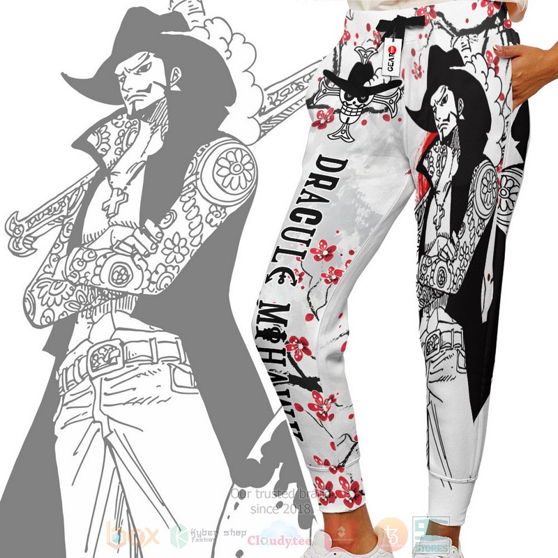 Anime Dracule Mihawk One Piece Sweatpants 1