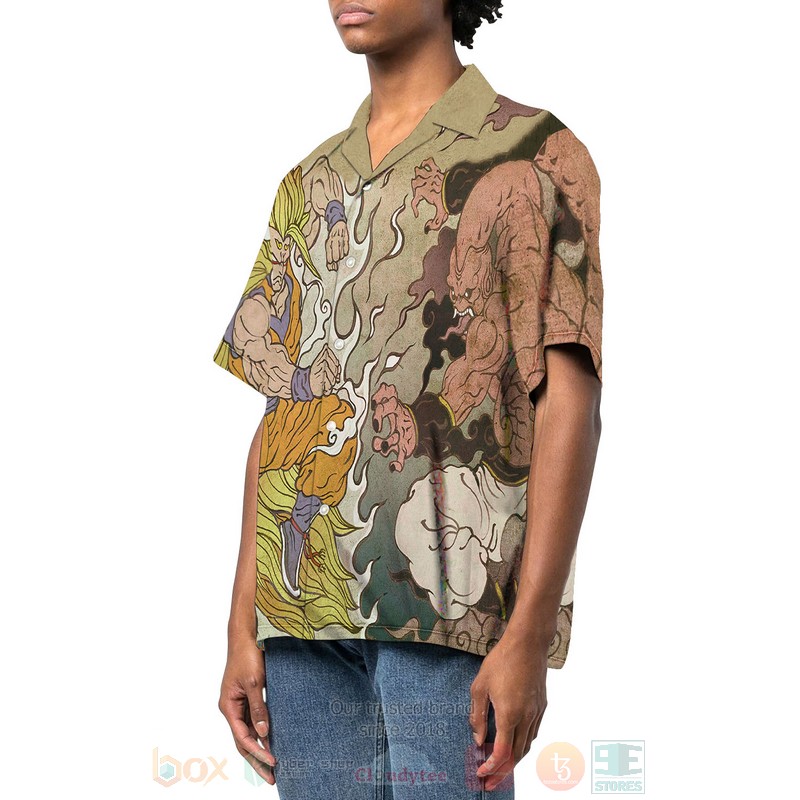 BEST Anime Dragon Ball Saiyan SSJ3 3D Aloha Shirt 2 Anime Dragon Ball Saiyan SSJ3 Hawaiian Shirt 1