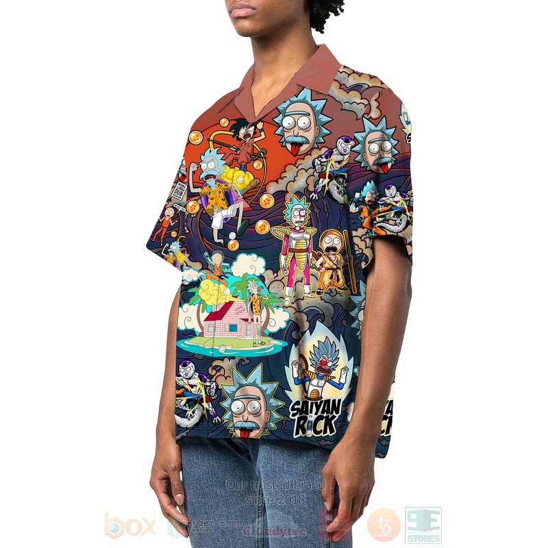 BEST Anime Dragon Ball and Rick and Morty Cartoon 3D Aloha Shirt 2 Anime Dragon Ball and Rick and Morty Cartoon Hawaiian Shirt 1