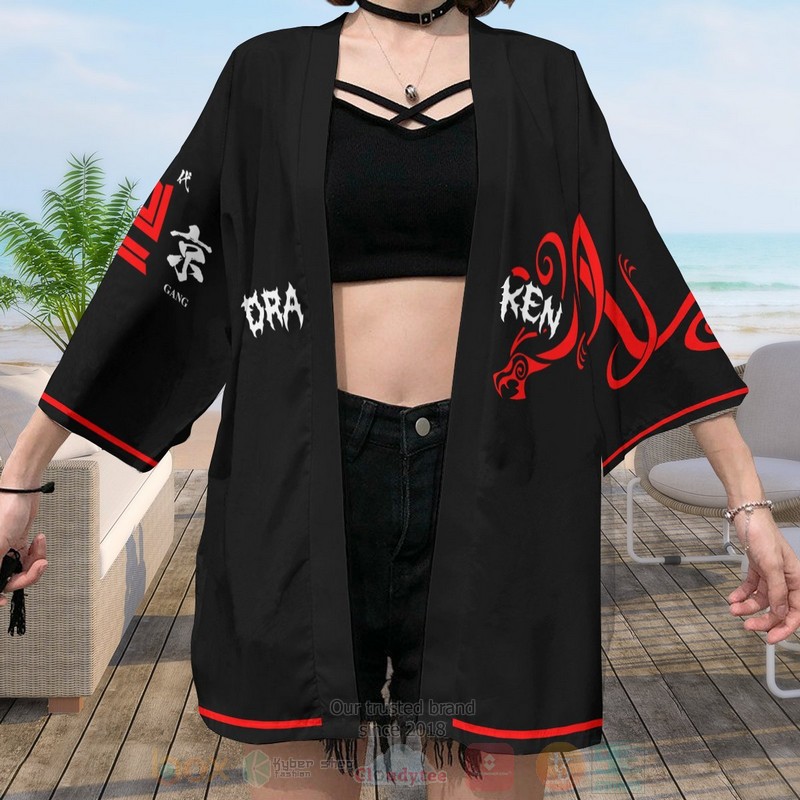 BEST Anime Draken Ryuguji Tokyo Revengers Black Japan 3D Print Kimono 5 BEST Anime Draken Ryuguji Tokyo Revengers Black Japan 3D Print Kimono word2
