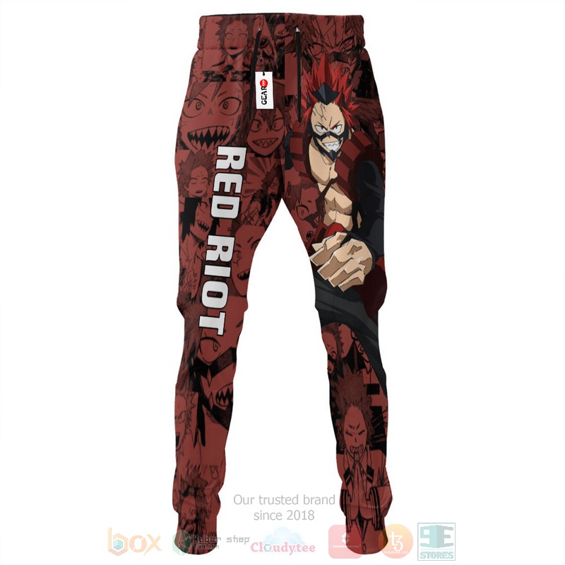 BEST Anime Eijiro Kirishima My Hero Academia RR All Over Print Long Pants 4 Anime Eijiro Kirishima My Hero Academia RR Sweatpants 1 2 3