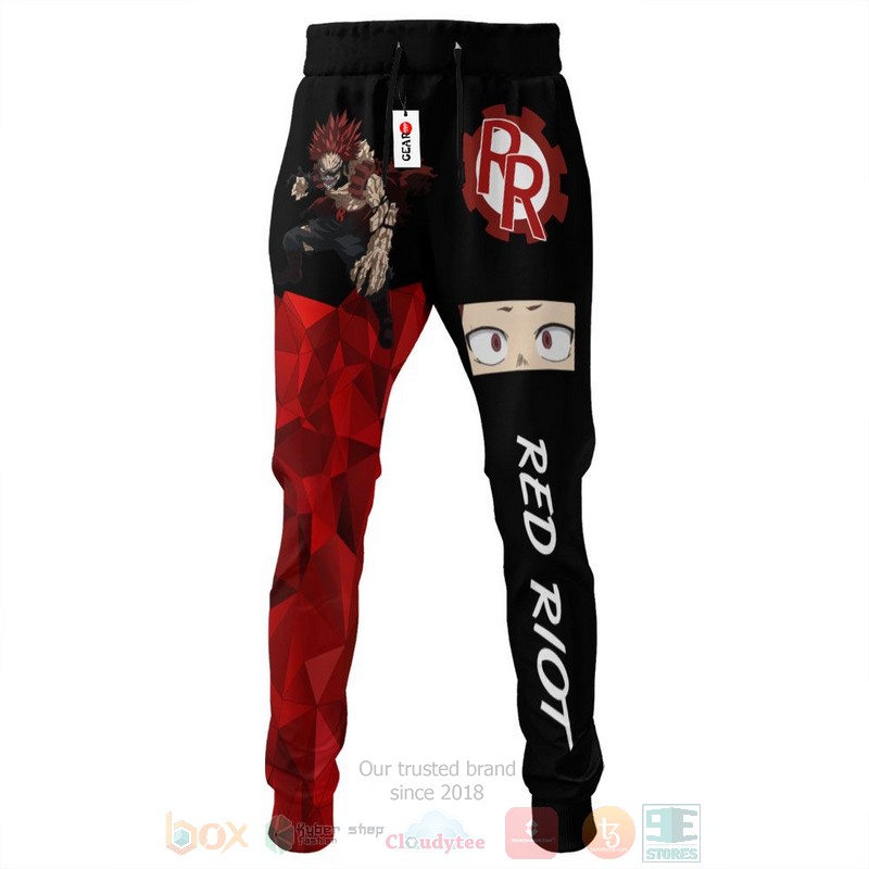BEST Anime Eijiro Kirishima My Hero Academia Red Riot All Over Print Long Pants 3 Anime Eijiro Kirishima My Hero Academia Red Riot Sweatpants 1 2