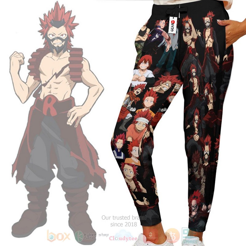 BEST Anime Eijiro Kirishima My Hero Academia All Over Print Long Pants 3 Anime Eijiro Kirishima My Hero Academia Sweatpants 1 2