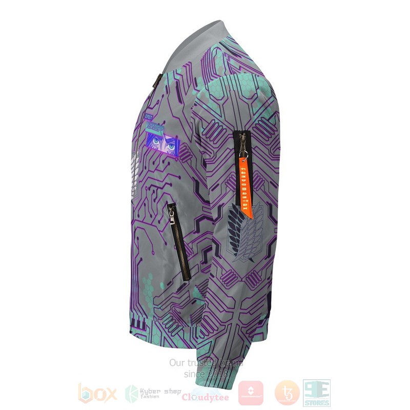 BEST Anime Eren Cyber 3D Zipper Bomber Jacket 6 Anime Eren Cyber Bomber Jacket 1 2 3 4 5