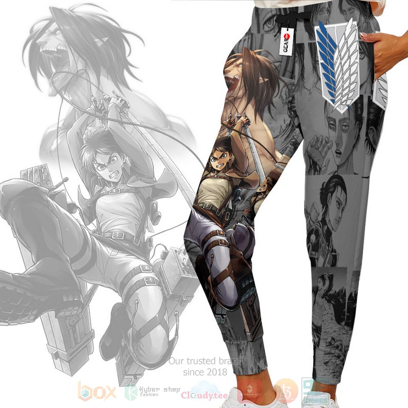 Anime Eren Jaeger Attack On Titan Sweatpants 1
