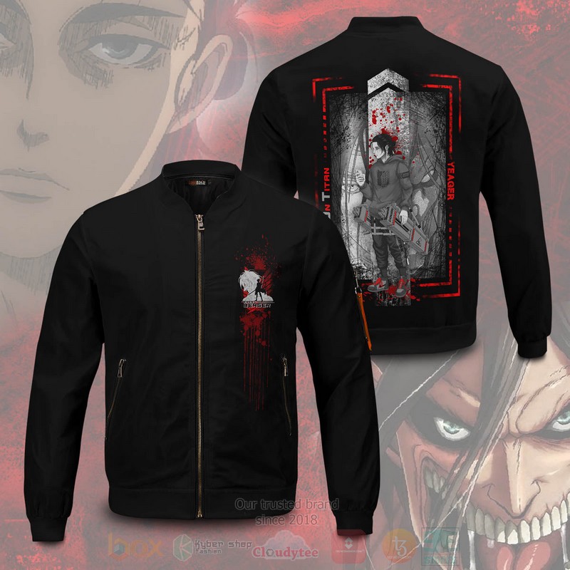 Anime Eren Stwear Bomber Jacket 1