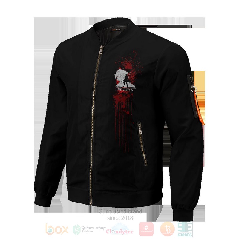 BEST Anime Eren Stwear 3D Zipper Bomber Jacket 4 Anime Eren Stwear Bomber Jacket 1 2 3