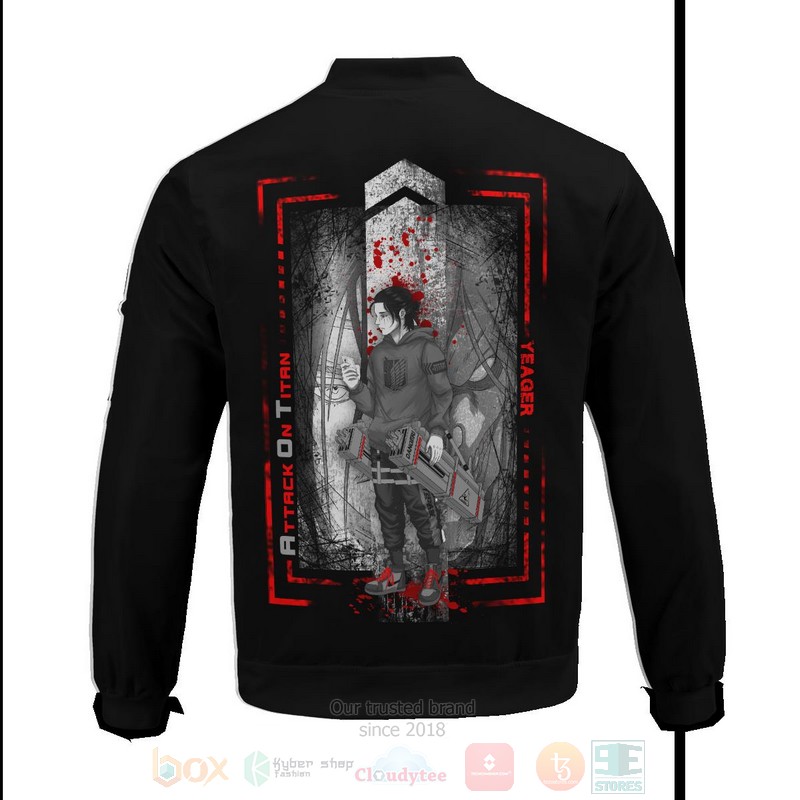BEST Anime Eren Stwear 3D Zipper Bomber Jacket 8 Anime Eren Stwear Bomber Jacket 1 2 3 4 5 6 7