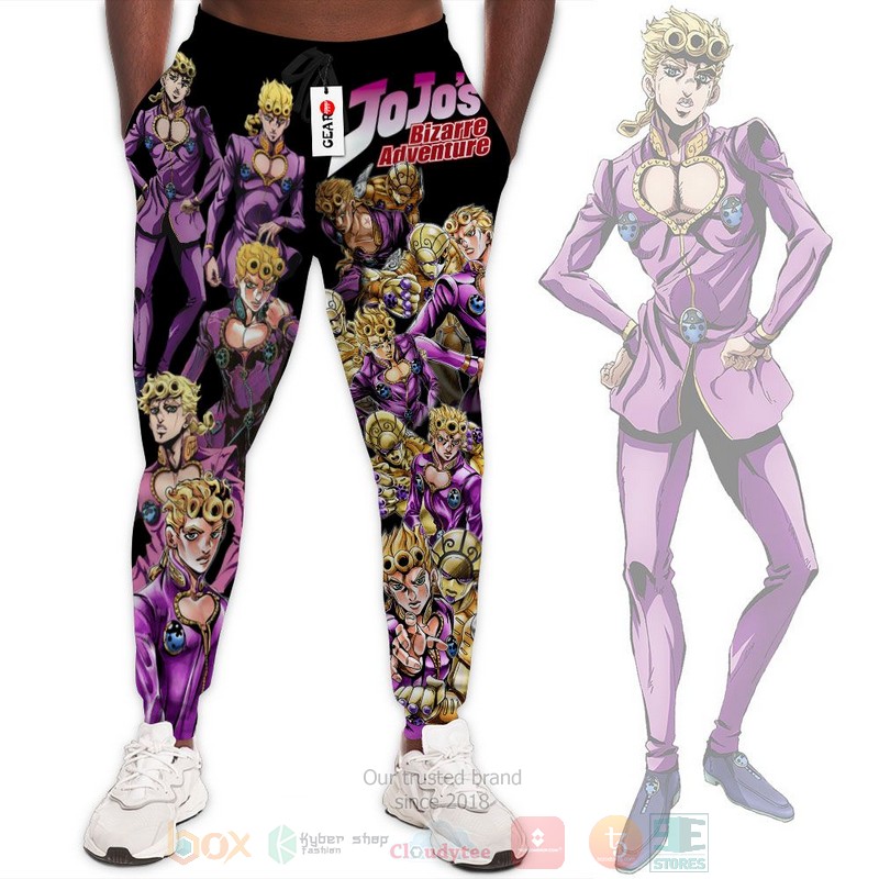 Anime Giorno Giovanna JoJos Adventures Sweatpants