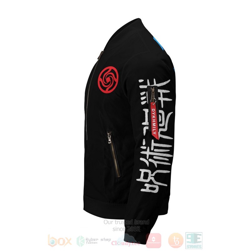 BEST Anime Gojo 3D Zipper Bomber Jacket 6 Anime Gojo Bomber Jacket 1 2 3 4 5
