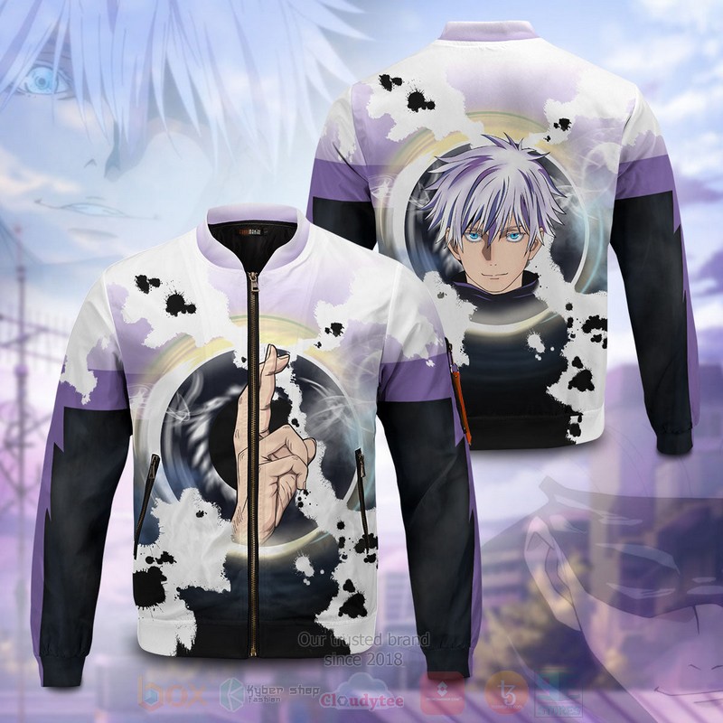 Anime Gojo Cursed Eyes Bomber Jacket 1