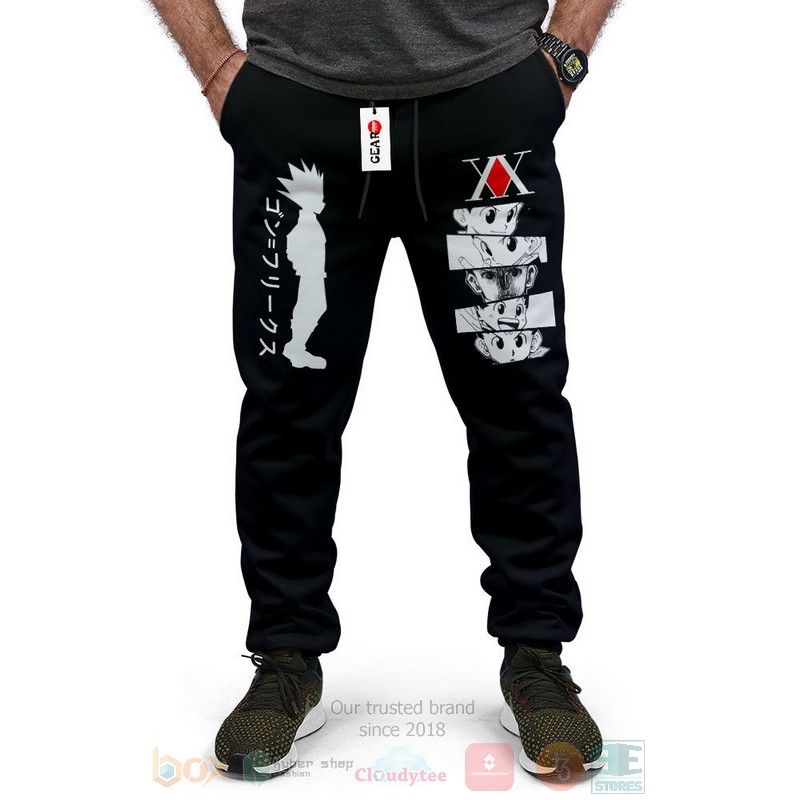 BEST Anime Gon Fleece Hunter x Hunter All Over Print Long Pants 3 Anime Gon Fleece Hunter x Hunter Sweatpants 1 2