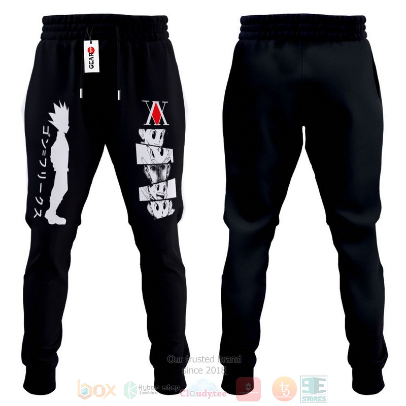 BEST Anime Gon Fleece Hunter x Hunter All Over Print Long Pants 4 Anime Gon Fleece Hunter x Hunter Sweatpants 1 2 3