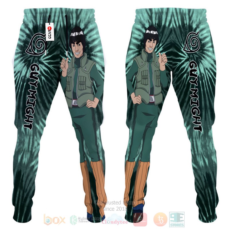 BEST Anime Guy Might Tie Dye All Over Print Long Pants 3 Anime Guy Might Tie Dye Sweatpants 1 2