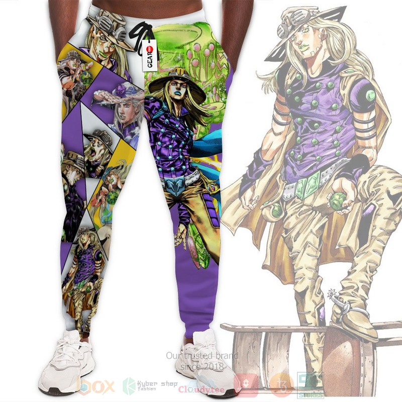 Anime Gyro Zeppeli JoJos Adventures Sweatpants