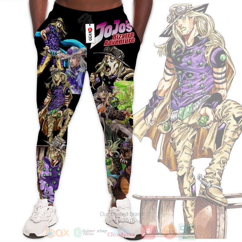 Anime Gyro Zeppeli JoJos Bizarre Adventure Adventures Sweatpants