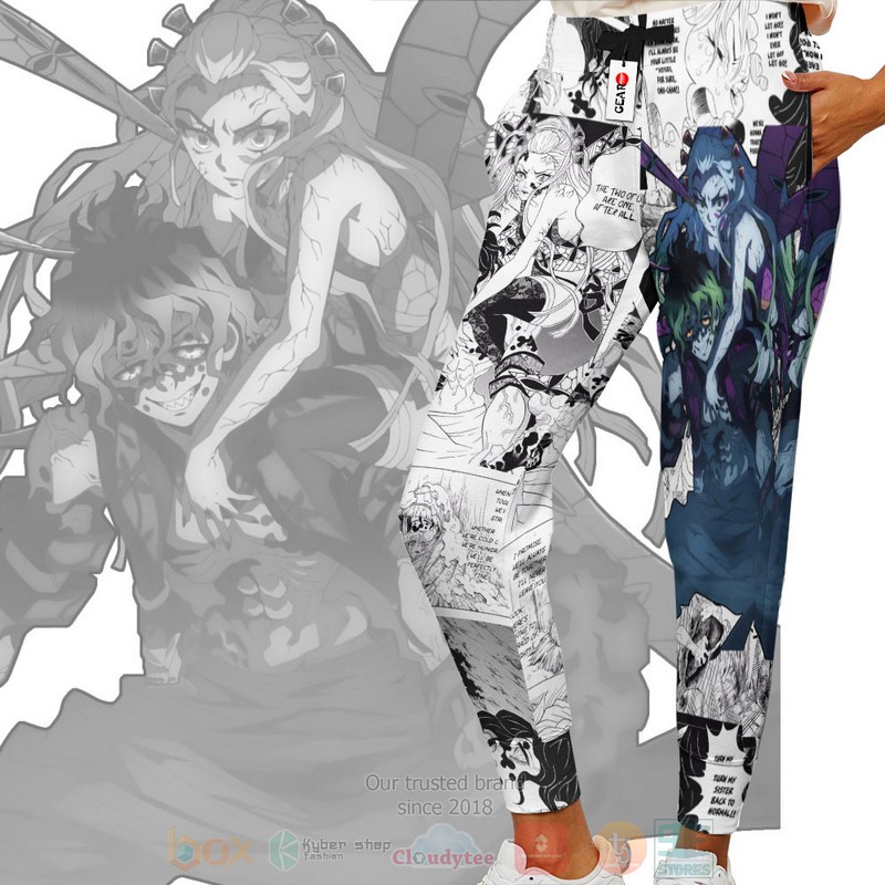 BEST Anime Gyutaro and Daki Kimetsu All Over Print Long Pants 3 Anime Gyutaro and Daki Kimetsu Sweatpants 1 2
