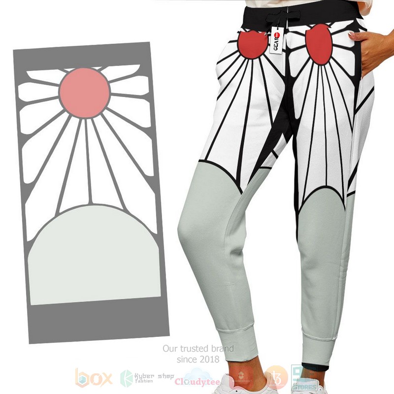 Anime Hanafuda Rising Sun Kimetsu Sweatpants 1