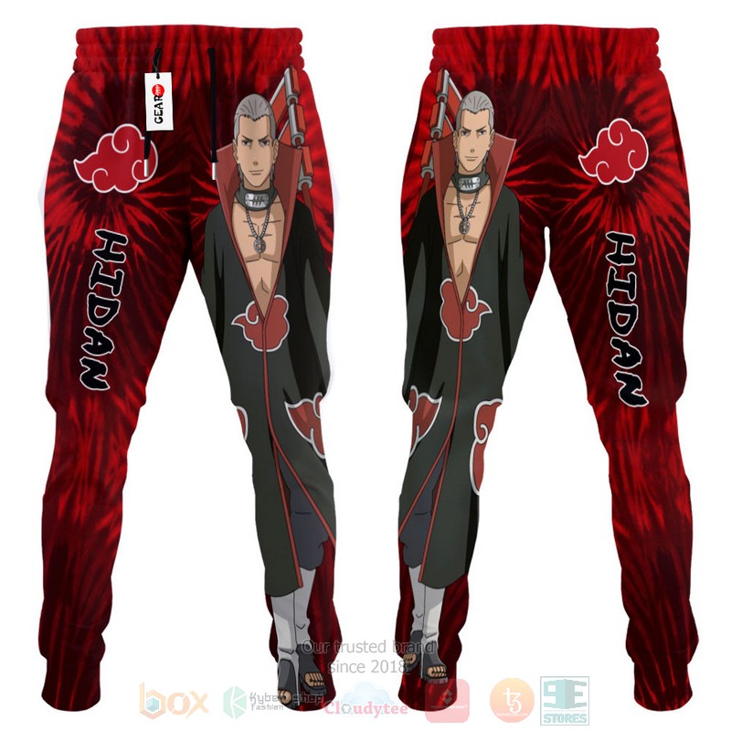 BEST Anime Hidan Akatsuki Tie Dye All Over Print Long Pants 3 Anime Hidan Akatsuki Tie Dye Sweatpants 1 2
