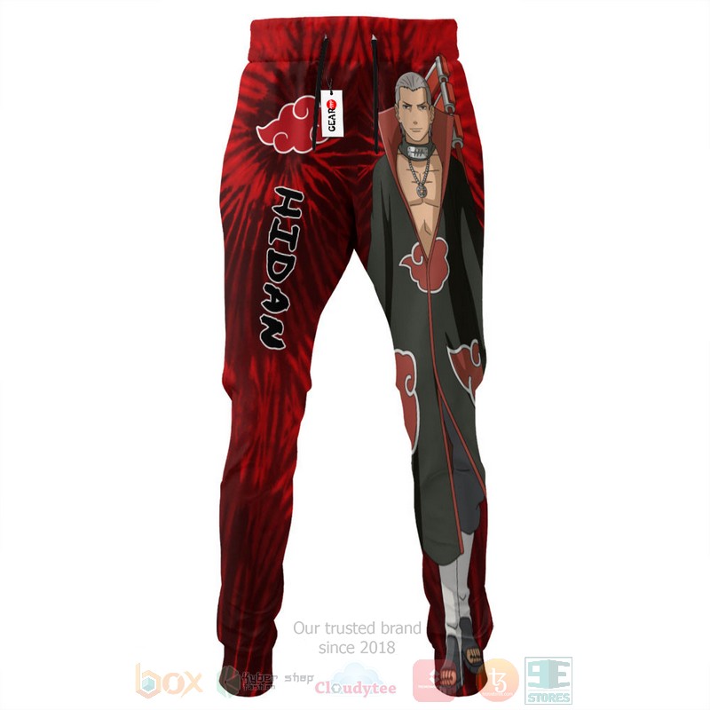 BEST Anime Hidan Akatsuki Tie Dye All Over Print Long Pants 4 Anime Hidan Akatsuki Tie Dye Sweatpants 1 2 3