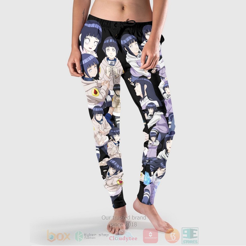 Anime Hinata Hyuga Fleece Naruto Characters Sweatpants