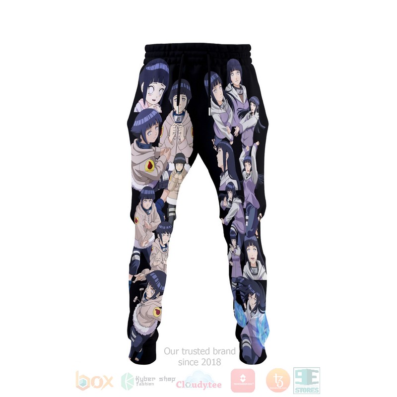 BEST Anime Hinata Hyuga Fleece Naruto Characters All Over Print Long Pants 3 Anime Hinata Hyuga Fleece Naruto Characters Sweatpants 1 2