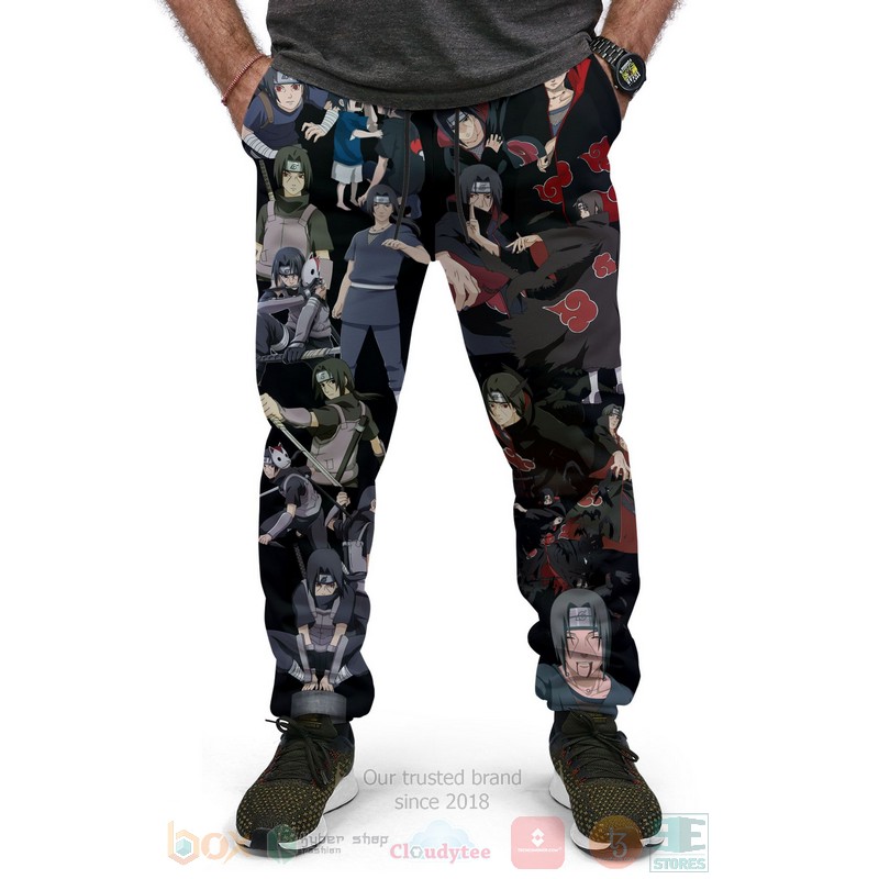 BEST Anime Itachi Fleece Naruto Characters All Over Print Long Pants 3 Anime Itachi Fleece Naruto Characters Sweatpants 1 2