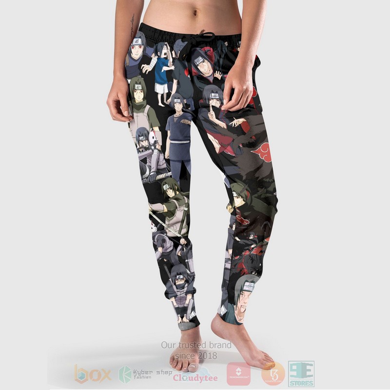BEST Anime Itachi Fleece Naruto Characters All Over Print Long Pants 4 Anime Itachi Fleece Naruto Characters Sweatpants 1 2 3