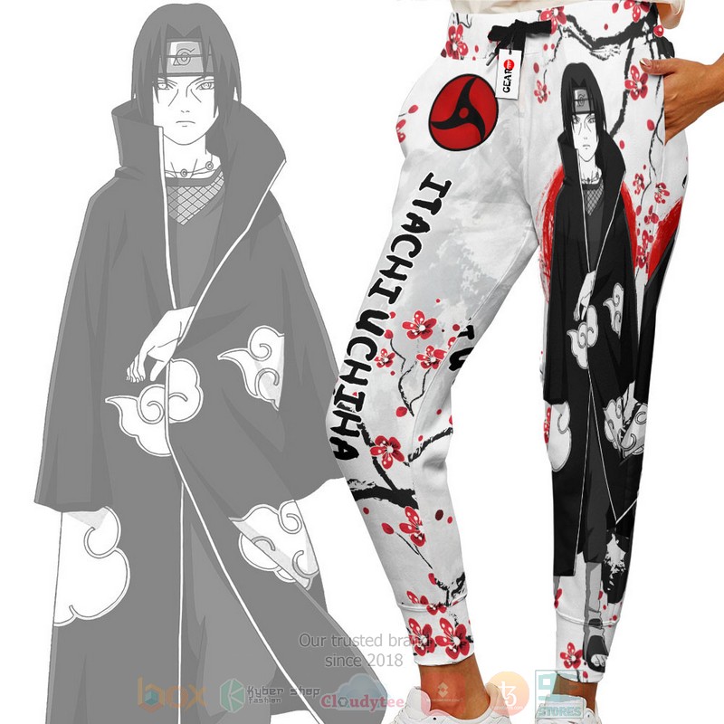 Anime Itachi Uchiha Naruto White Sweatpants 1