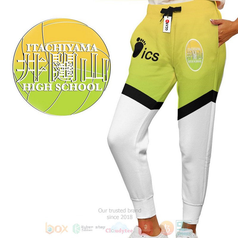 BEST Anime Itachiyama Uniform Haikyuu All Over Print Long Pants 3 Anime Itachiyama Uniform Haikyuu Sweatpants 1 2