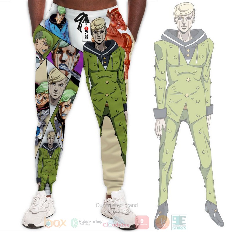 Anime JoJos Jobin Higashikata Adventures Sweatpants