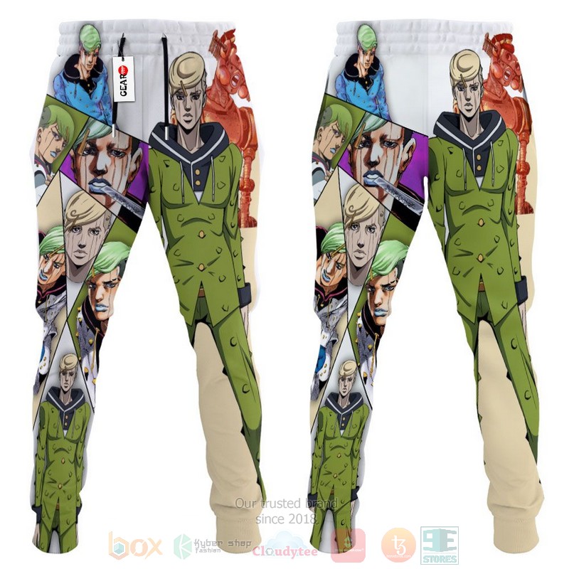 BEST Anime JoJo's Jobin Higashikata Adventures All Over Print Long Pants 4 Anime JoJos Jobin Higashikata Adventures Sweatpants 1 2 3