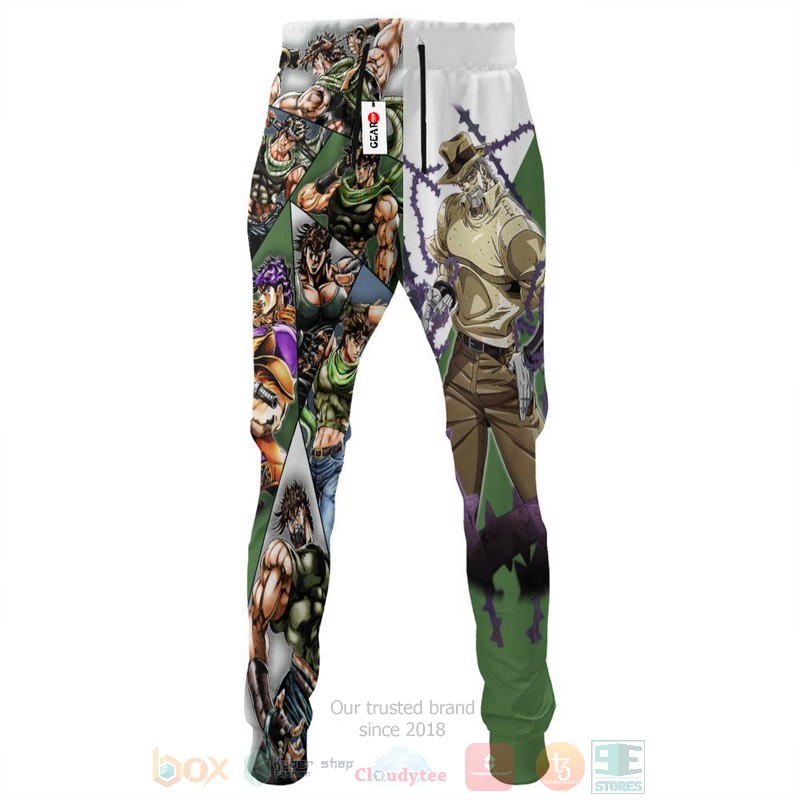 BEST Anime JoJo's Joseph Joestar Adventures All Over Print Long Pants 3 Anime JoJos Joseph Joestar Adventures Sweatpants 1 2