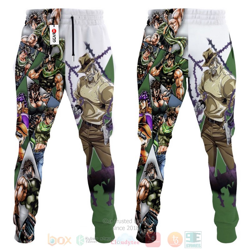 BEST Anime JoJo's Joseph Joestar Adventures All Over Print Long Pants 4 Anime JoJos Joseph Joestar Adventures Sweatpants 1 2 3