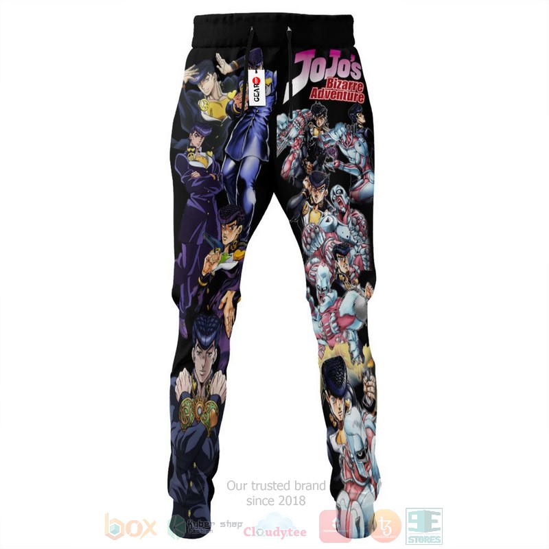BEST Anime JoJo's Josuke Higashikata Adventures Bizarre Adventure All Over Print Long Pants 3 Anime JoJos Josuke Higashikata Adventures Bizarre Adventure Sweatpants 1 2