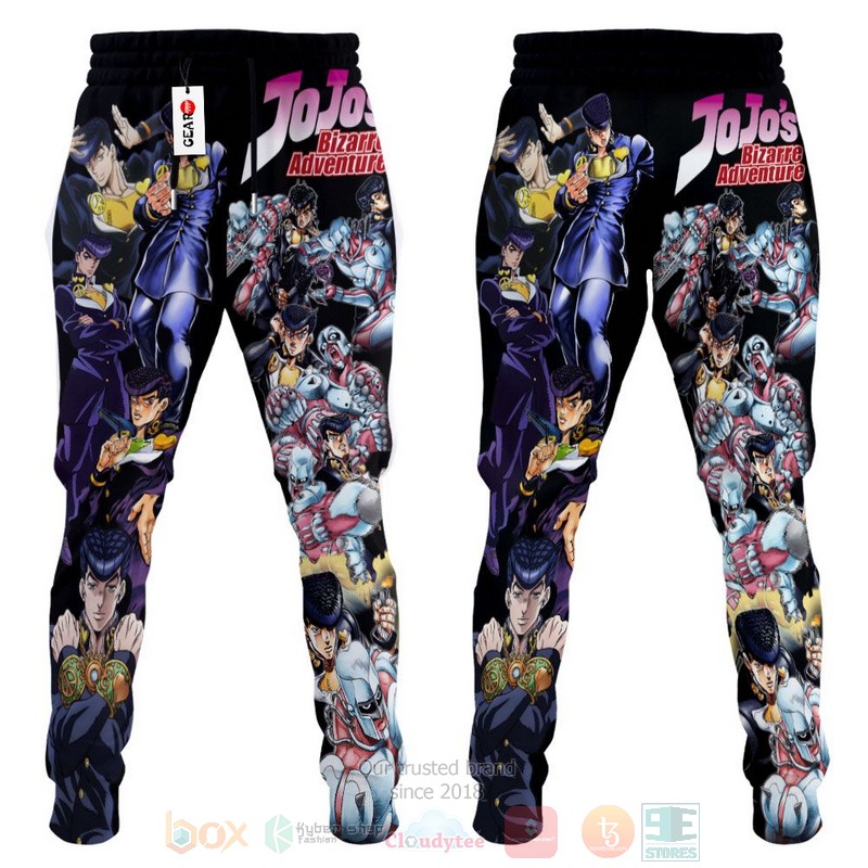 BEST Anime JoJo's Josuke Higashikata Adventures Bizarre Adventure All Over Print Long Pants 4 Anime JoJos Josuke Higashikata Adventures Bizarre Adventure Sweatpants 1 2 3