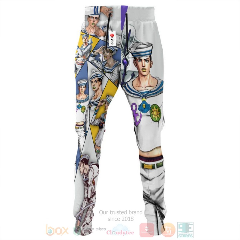 BEST Anime JoJo's Josuke Higashikata Adventures All Over Print Long Pants 3 Anime JoJos Josuke Higashikata Adventures Sweatpants 1 2