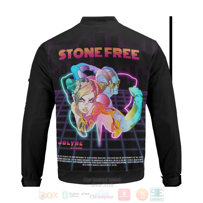 BEST Anime Jolyne Retro 3D Zipper Bomber Jacket 8 Anime Jolyne Retro Bomber Jacket 1 2 3 4 5 6 7
