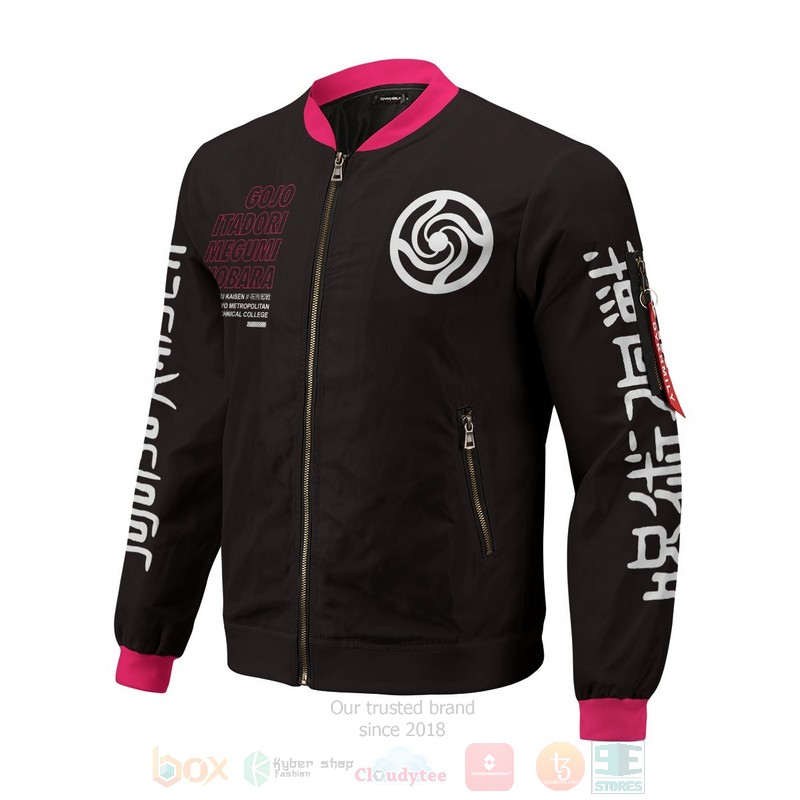 BEST Anime Jujutsu Kaisen 3D Zipper Bomber Jacket 4 Anime Jujutsu Kaisen Bomber Jacket 1 2 3