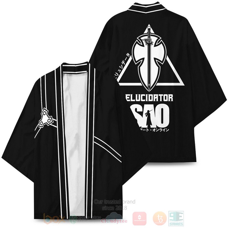 BEST Anime Kirito Elucidator Sword Art Online Japan 3D Print Kimono