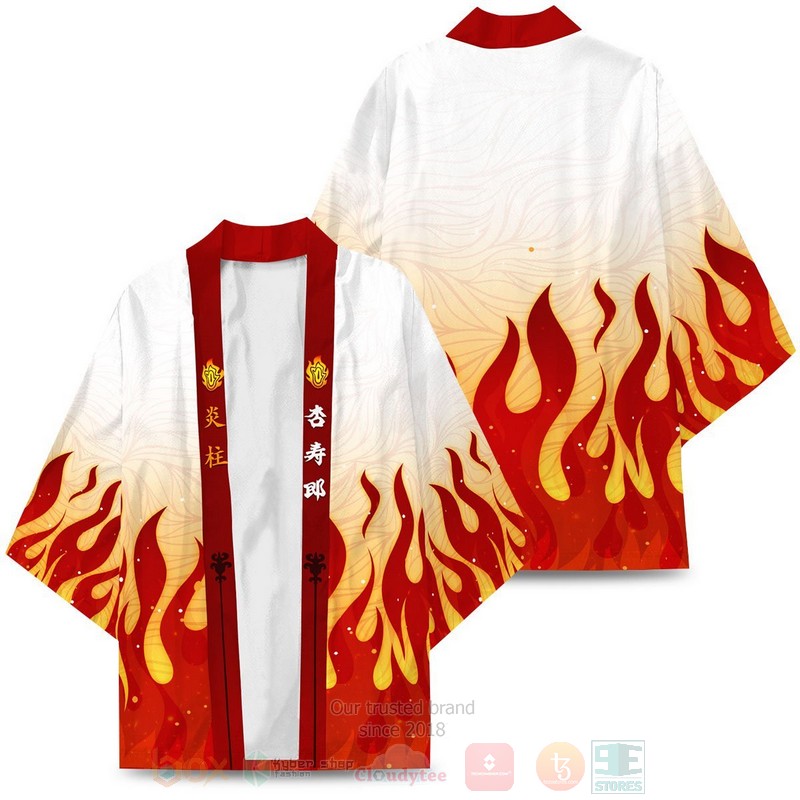 BEST Anime Kyojuro Fire Kyojuro Rengoku Japan 3D Print Kimono